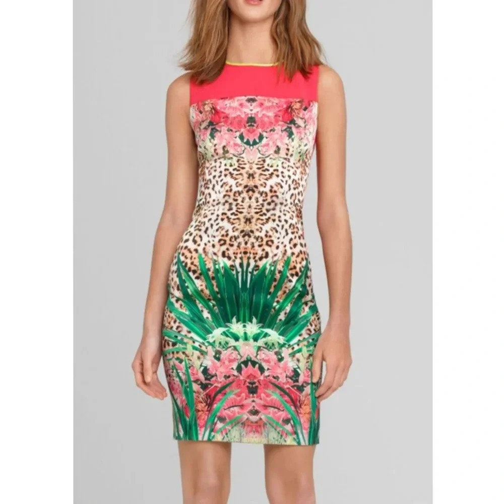 Elie Tahari Emory Dress in Sour Watermelon